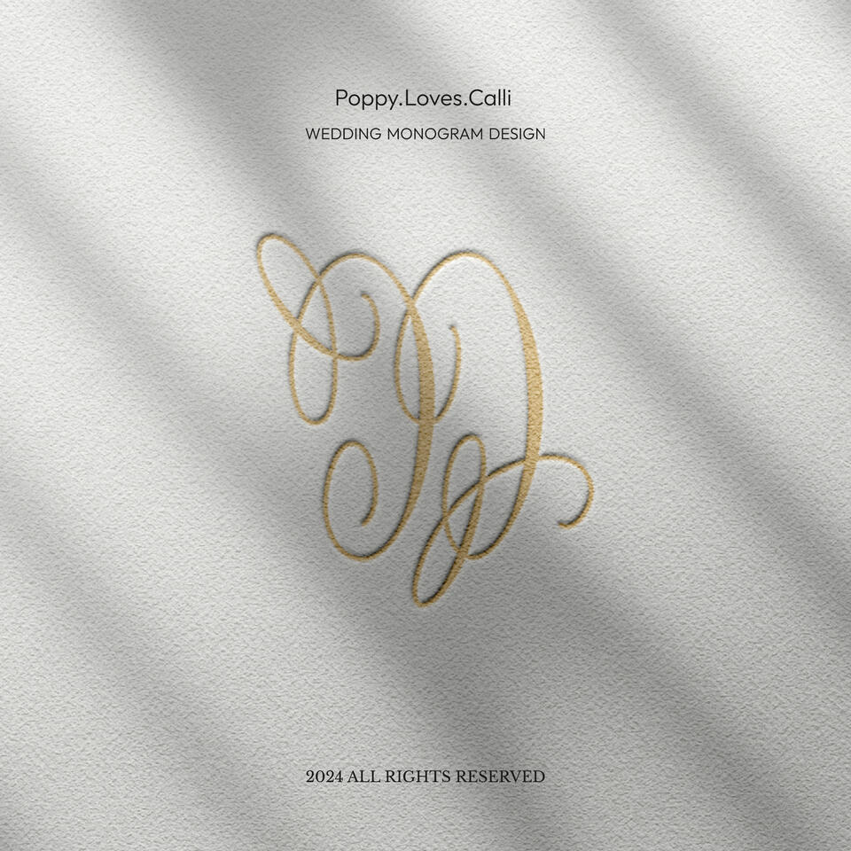 โลโก้งานแต่งงาน ชื่อย่อคู่สมรส "วว"