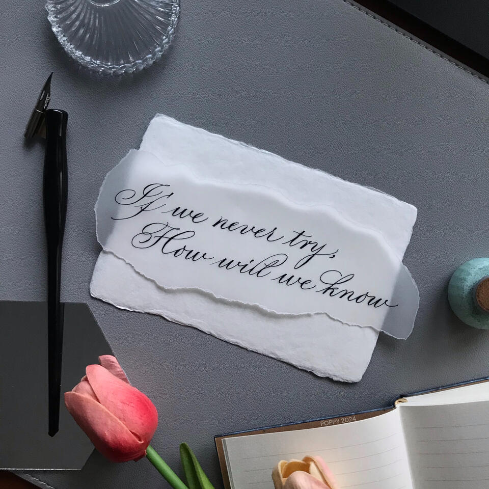 If we never try, How will we know - a song "Fall in love alone" by Stacey Ryan