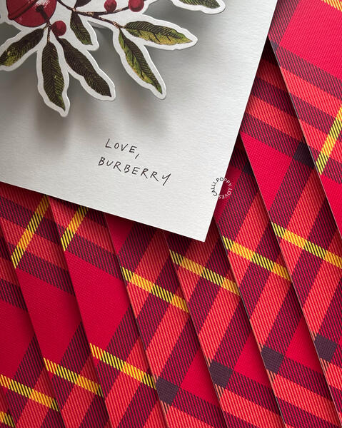 Message card for BURBERRY, DEC 2024