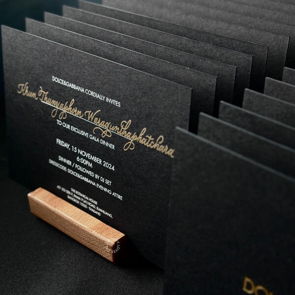Calligraphy on invitation card for DOLCE&GABBANA, NOV 2024