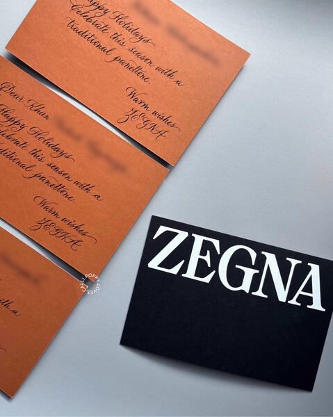Message card for ZEGNA, DEC 2024