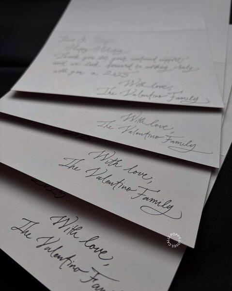 Message card for VALENTINO, DEC 2024